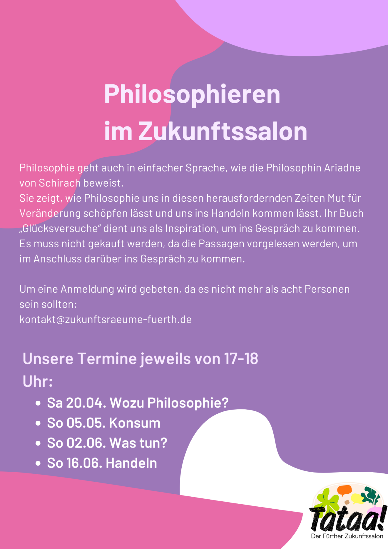 Philosophieren im Zukunftssalon - am 2.Juni