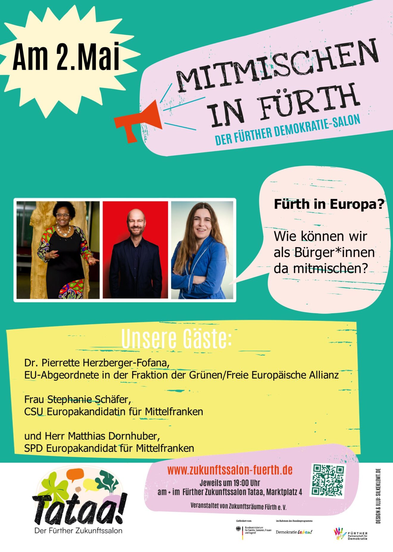 „Fürth in Europa?“ – Europa-Abgeordnete  zu Gast im Zukunftssalon!