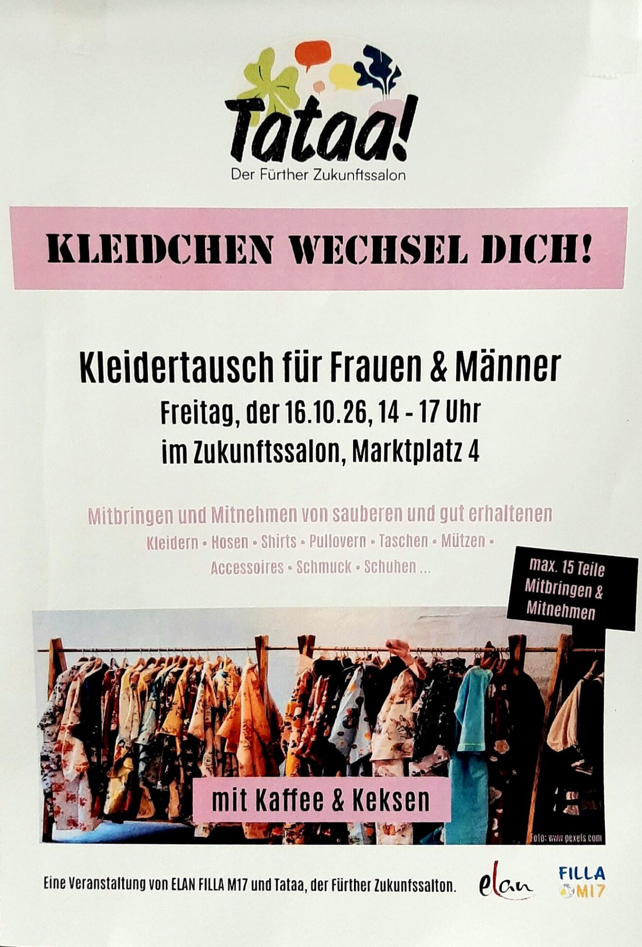 16.10. Kleidertausch im Zukunftssalon